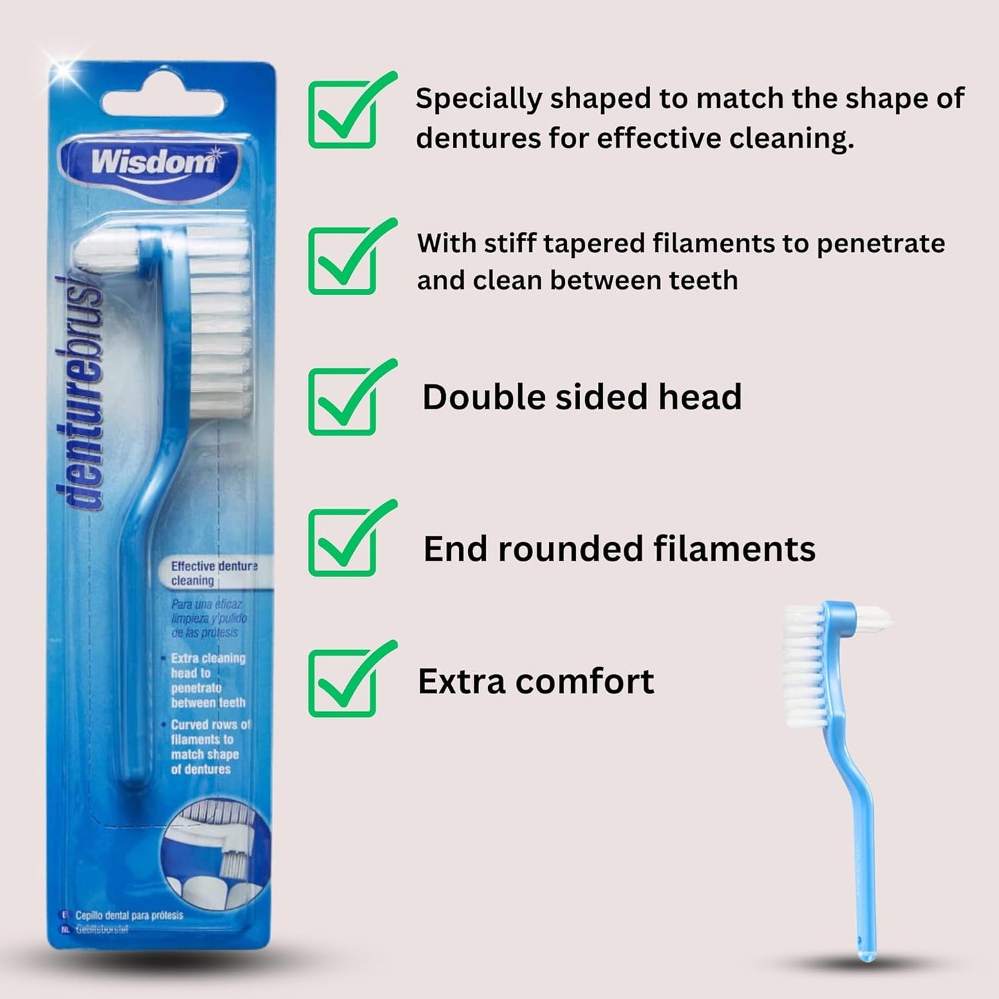 Fixodent Denture Adhesive Cream, Steradent Denture Cleaning Tablets with Wisdom Denture Box and Wisdom Denture Brush