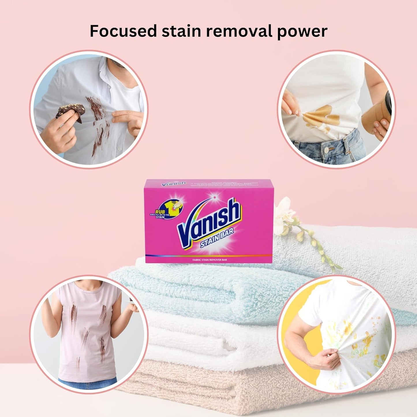 Vanish Soap Bar Stain Remover for Clothes 3 x 75g