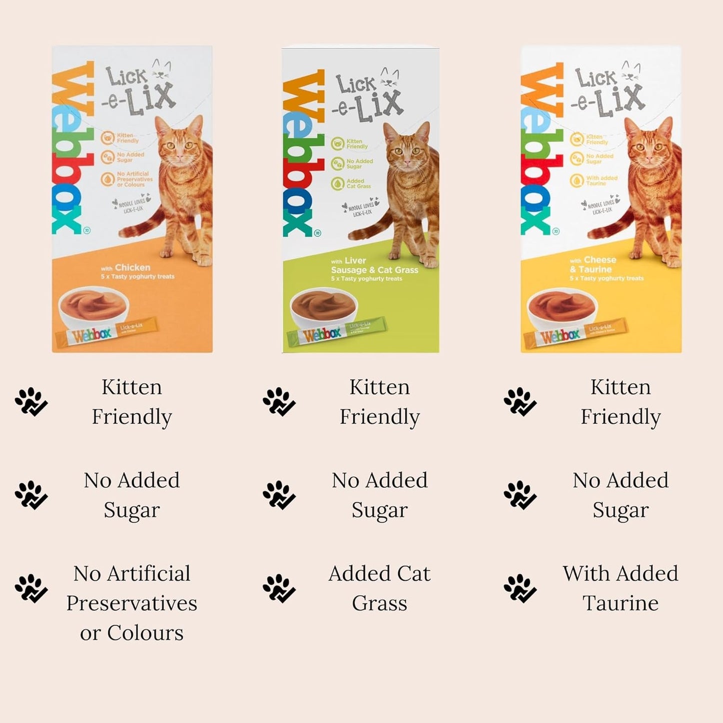 Lick-e-Lix Cat Treats (Chicken,Liver Sausage & Cat Grass,Cheese & Taurine) and Cat Sticks (Chicken & Liver,Turkey & Lamb)