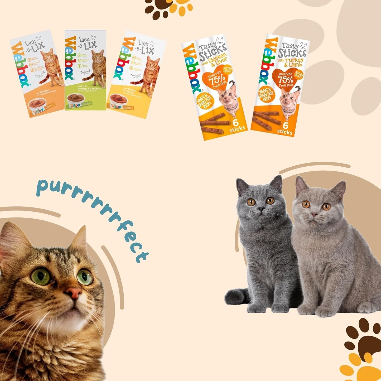 Lick-e-Lix Cat Treats (Chicken,Liver Sausage & Cat Grass,Cheese & Taurine) and Cat Sticks (Chicken & Liver,Turkey & Lamb)