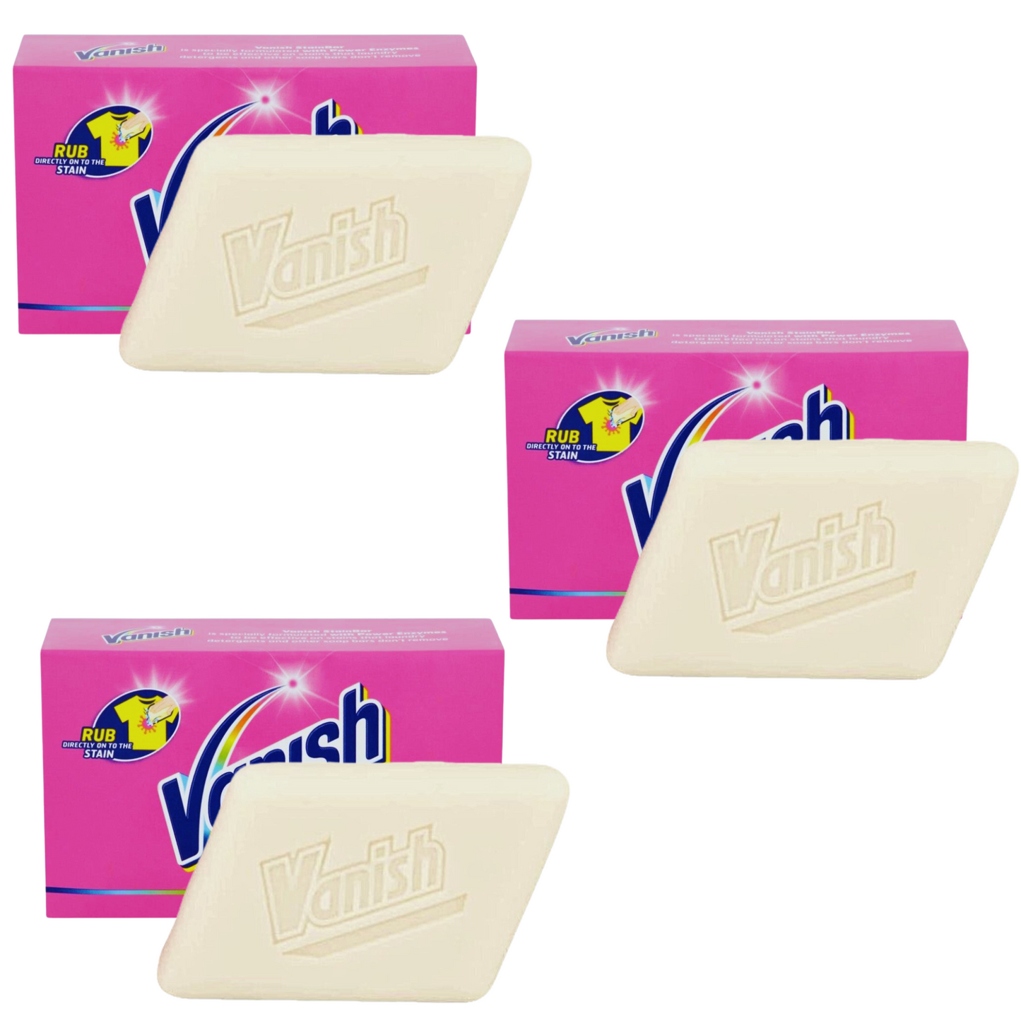 Vanish Soap Bar Stain Remover for Clothes 3 x 75g