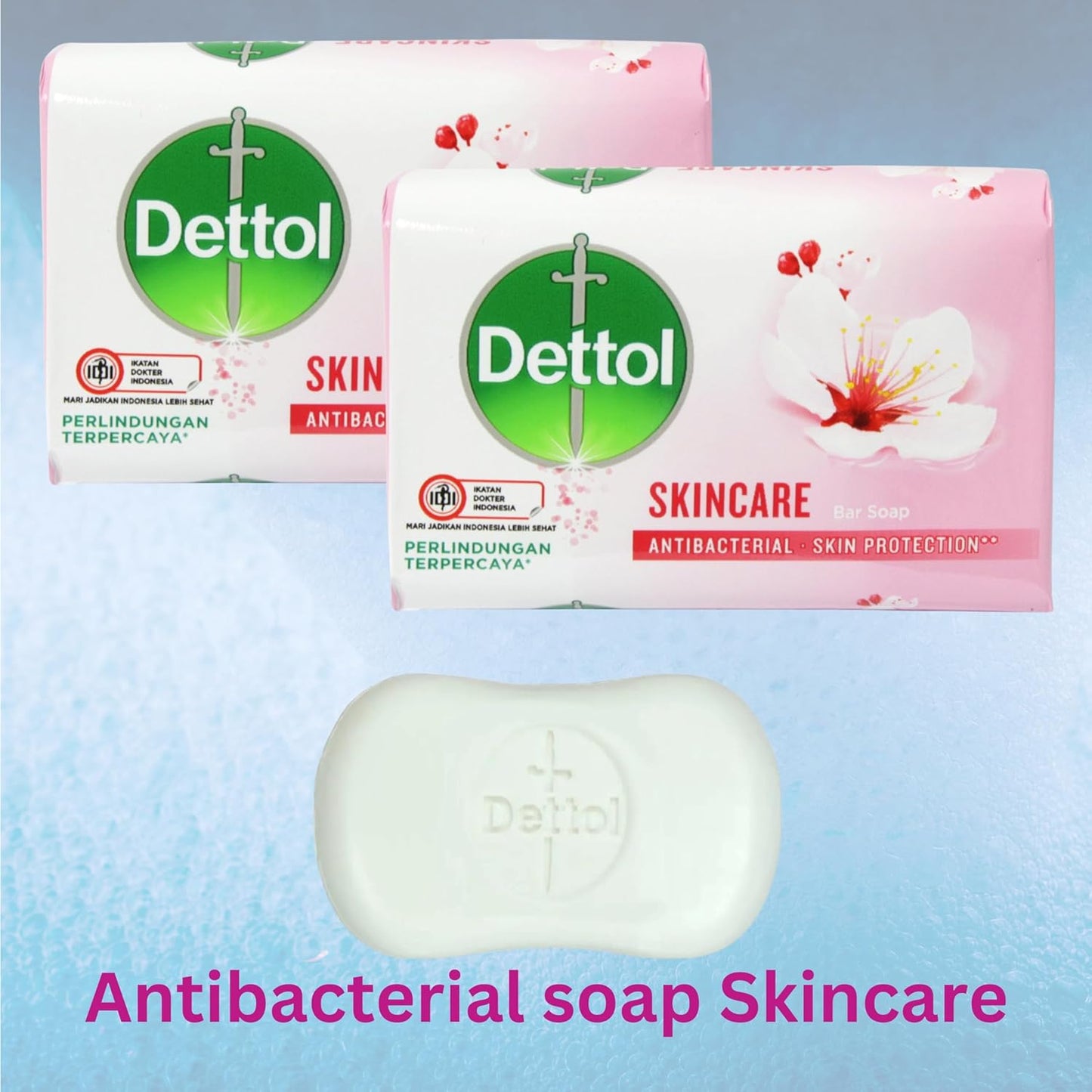 Dettol Original Antibacterial Soap Bar (2x100g) and Dettol Skincare Protection Soap Bar (2x100g)
