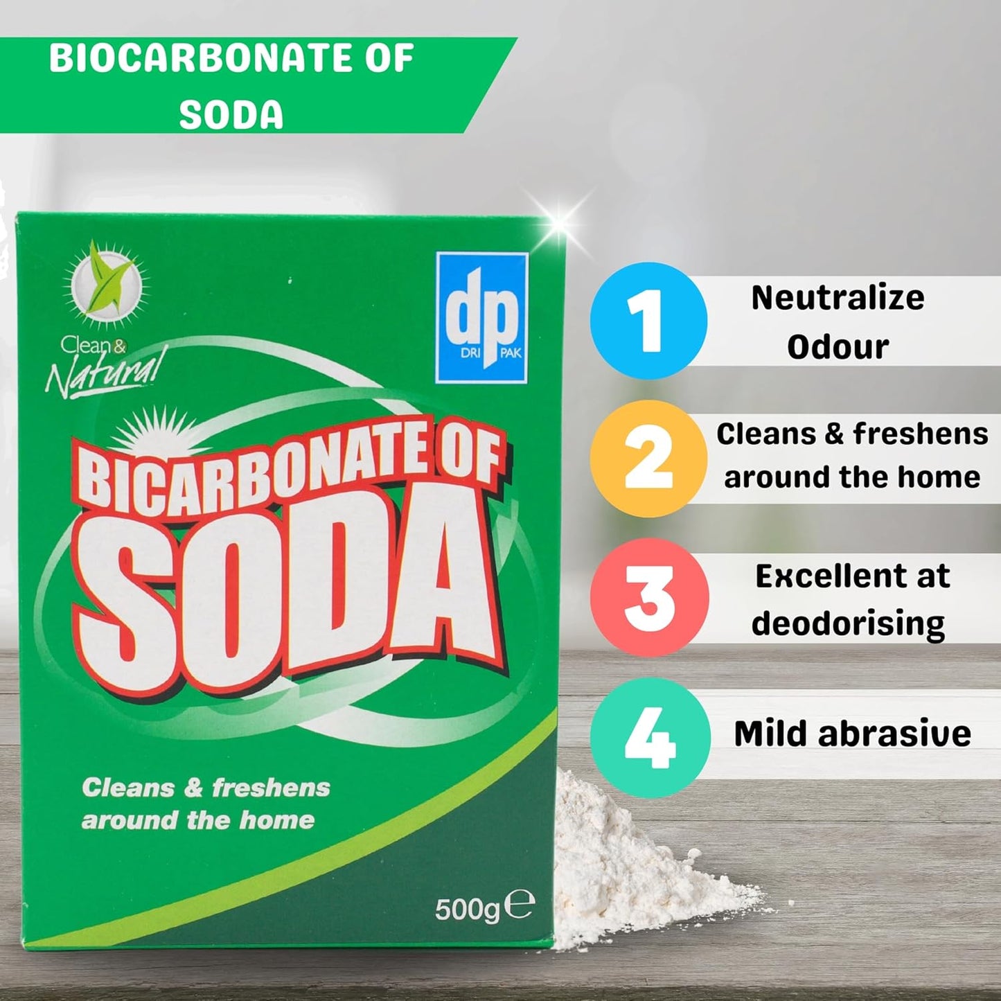 Dri Pak Bicarbonate of Soda 500g and Dri Pak White Vinegar Spray 500ml