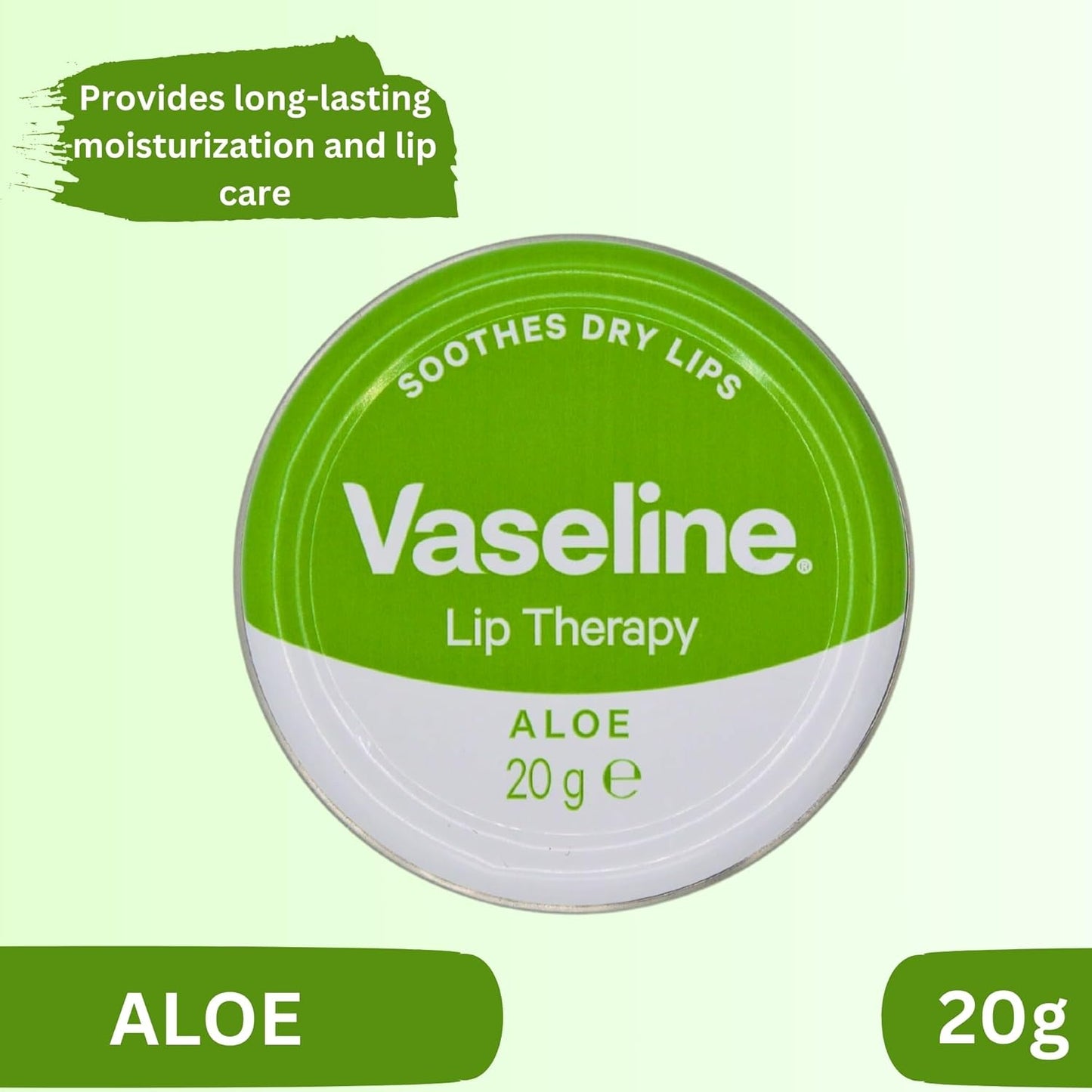 Vaseline Lip Balm Set - Original, Rosy Lips, Cocoa Butter and Aloe (20g each)