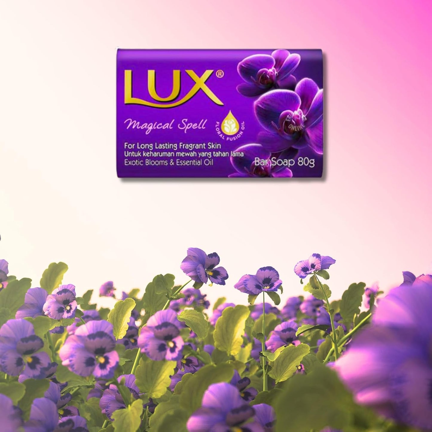 Lux Soap Bars - Soft Touch, Magical Spell, Bright Impress, Aqua Sparkle and Velvet Touch (80g Each)