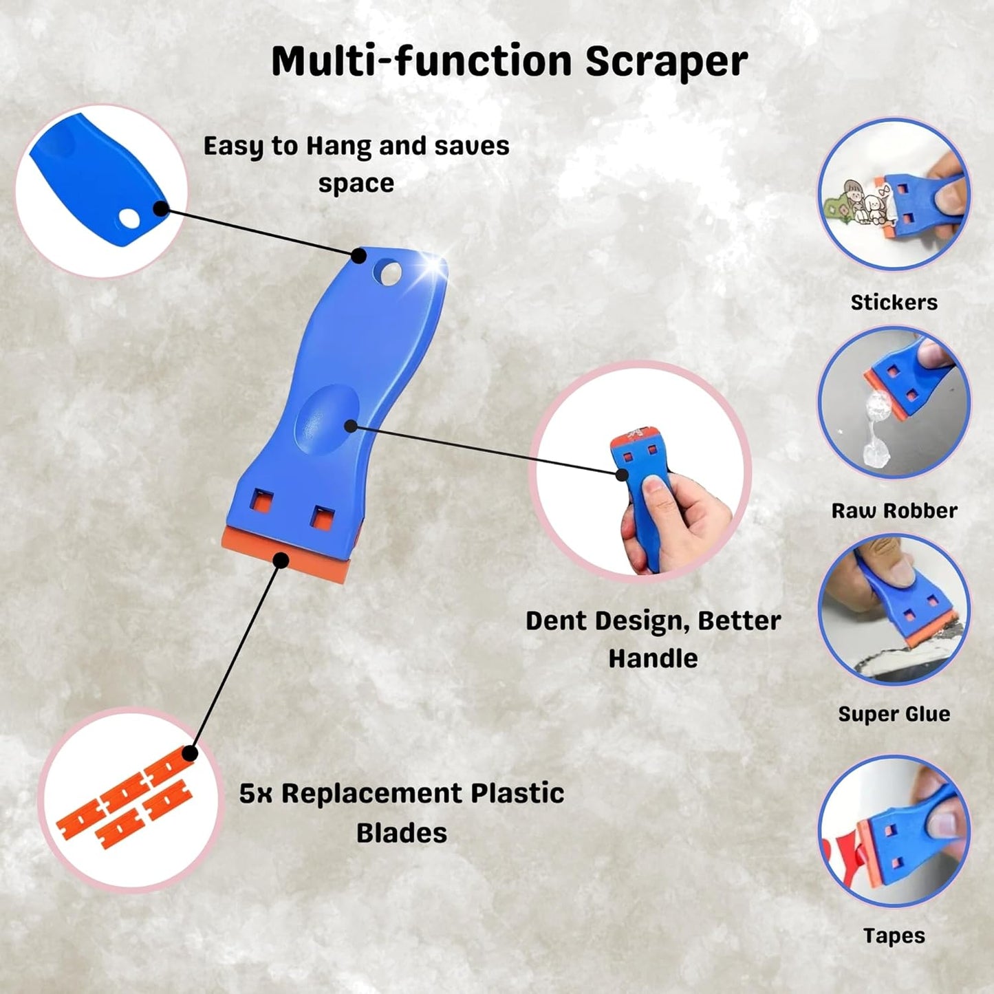 Dri Pak White Vinegar Spray Extra Strength 500 ml with Multi-function Scraper Tool