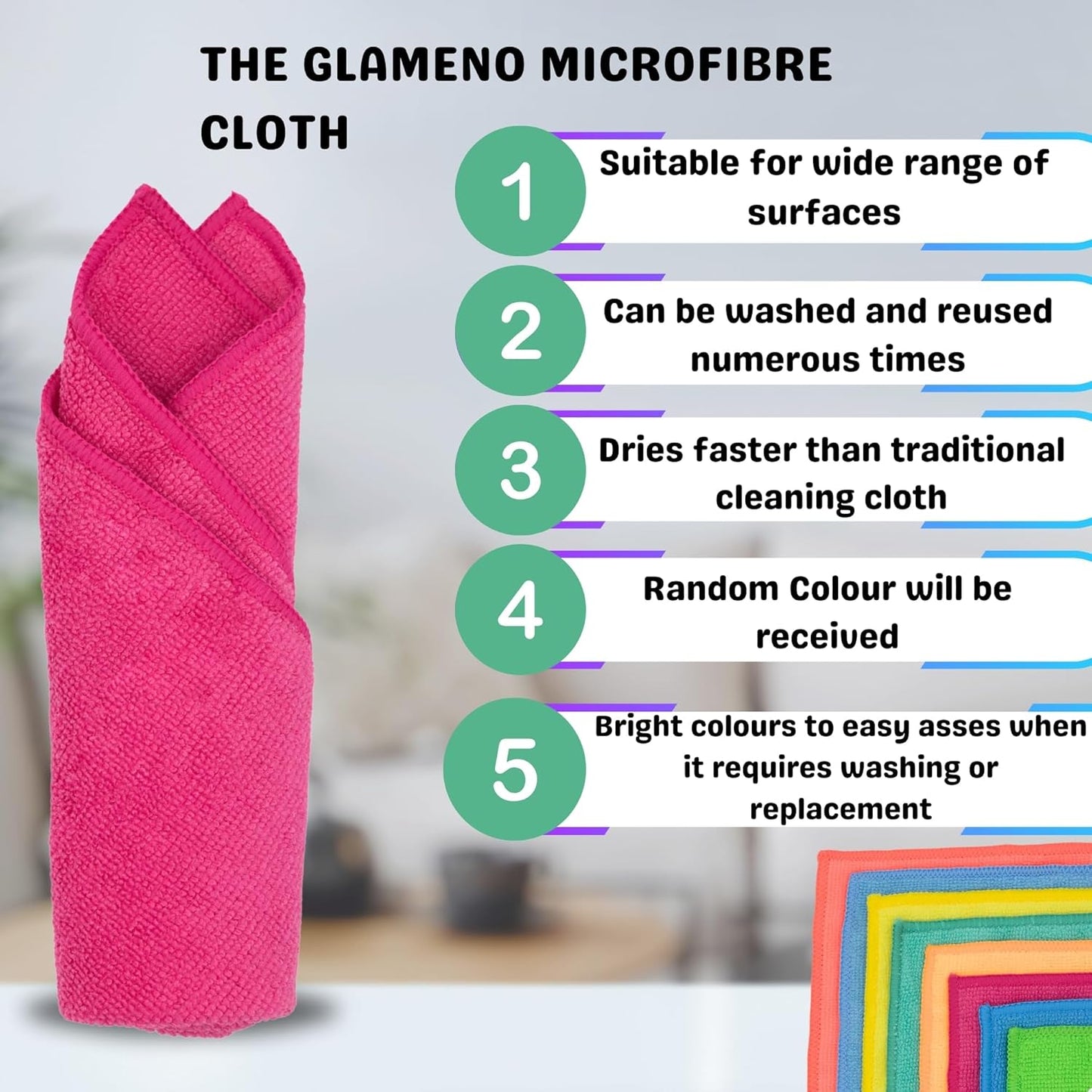 Dri Pak White Vinegar Cleaning Spray 500ml and Dri Pak Bicarbonate of Soda 500g | 1x Crevice Cleaning Brush and 1x Microfibre Cleaning Cloth with Glameno Plastic Scraper