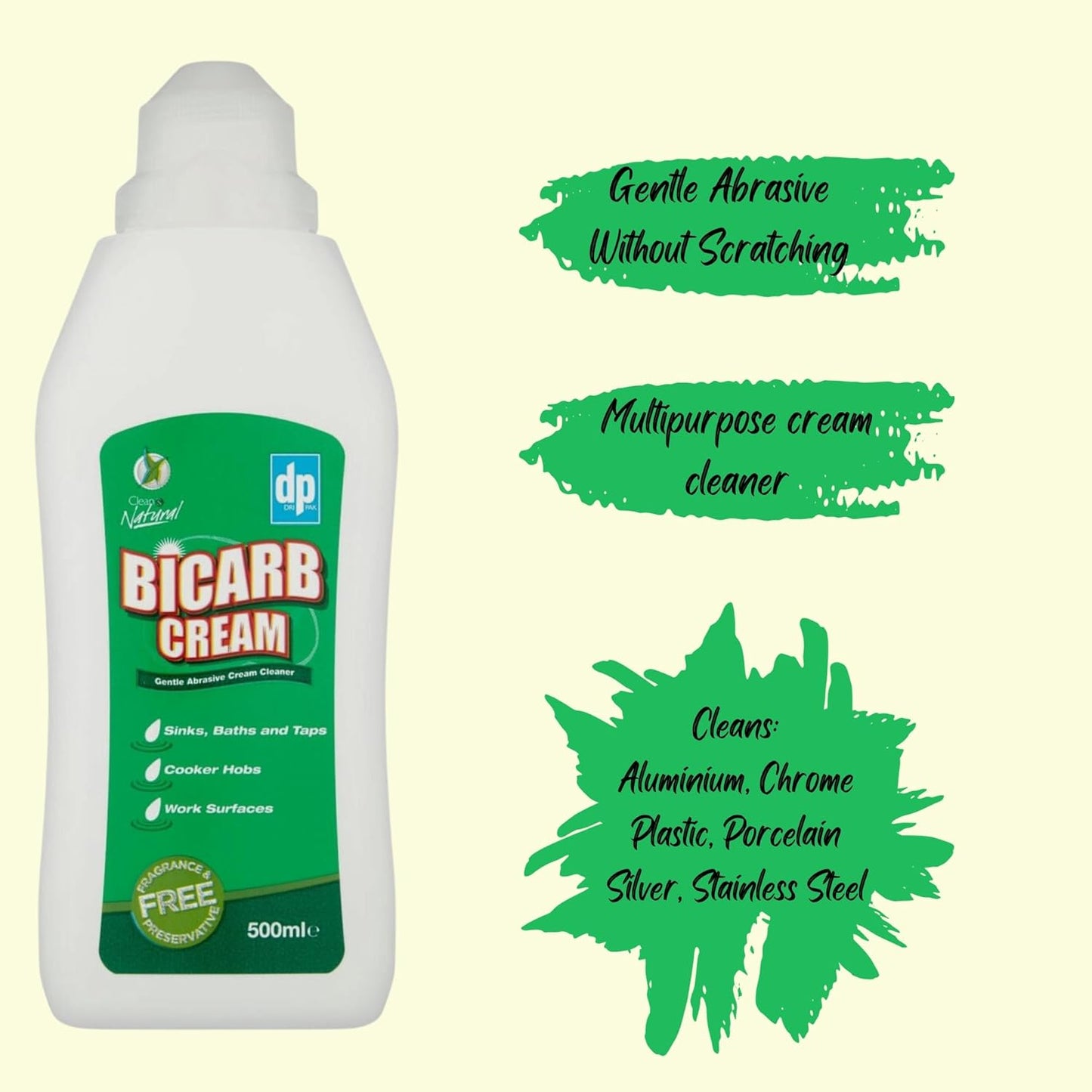Dri Pak Cream Cleaner 500ml and Dri Pak White Vinegar Spray 500ml